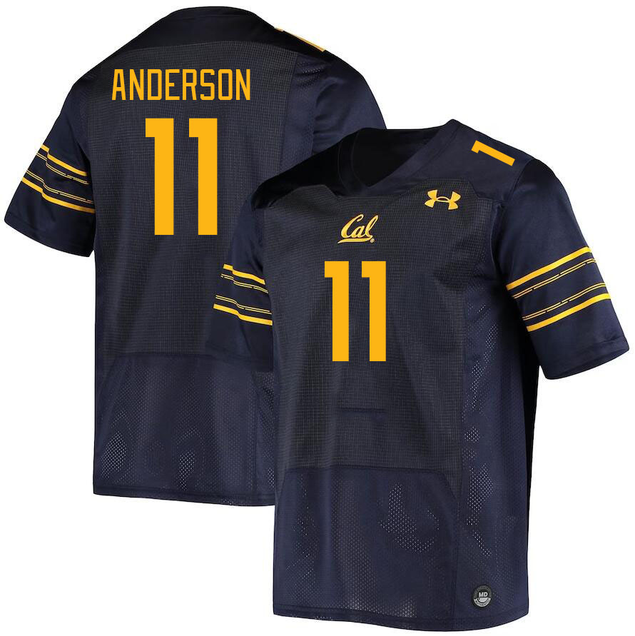 Men #11 Mavin Anderson California Golden Bears College Football Jerseys Stitched Sale-Navy